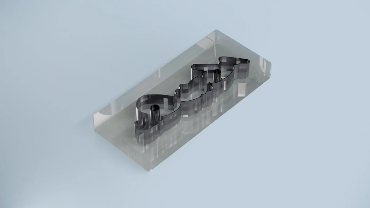 Flachbett stanzwerkzeuge mit plexiglassockel